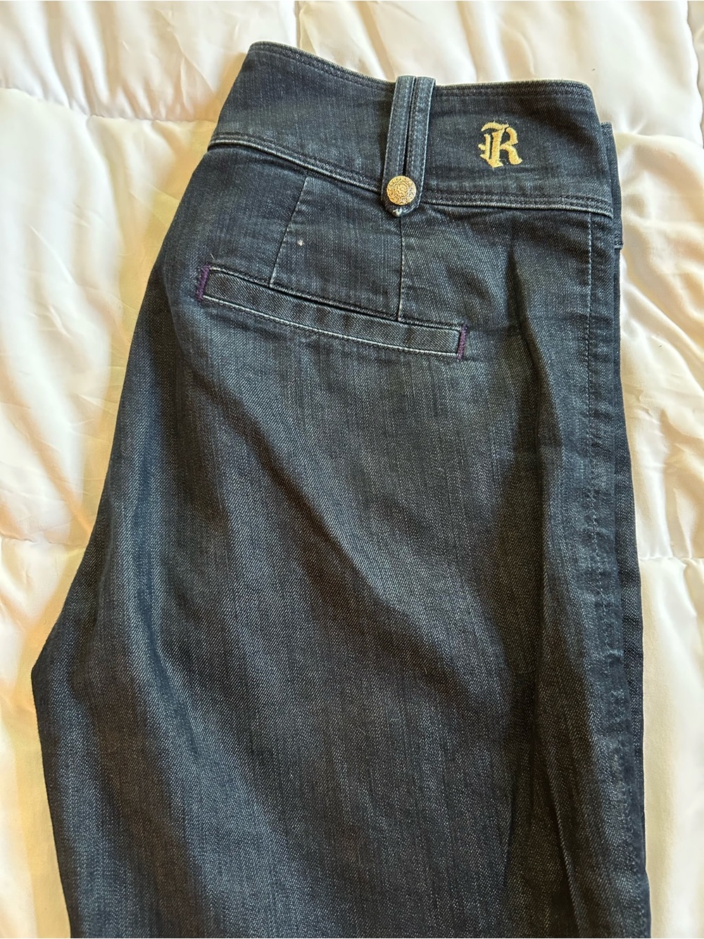 Rich & Skinny Wide Leg Jeans Size 31 | High Waist Dark Wash Premium Denim
